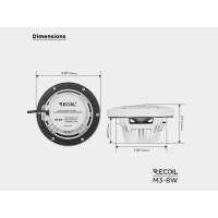 Recoil Lautsprecher M3-8W Coaxial Marine 2-Wege 200mm/80W RMS