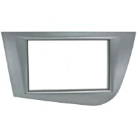 Doppel ISO Radioblende SEAT (Leon), silber-metallic