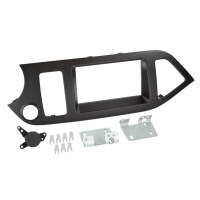 Doppel DIN Radioblende Kia Picanto (TA) ab 05/2011, schwarz