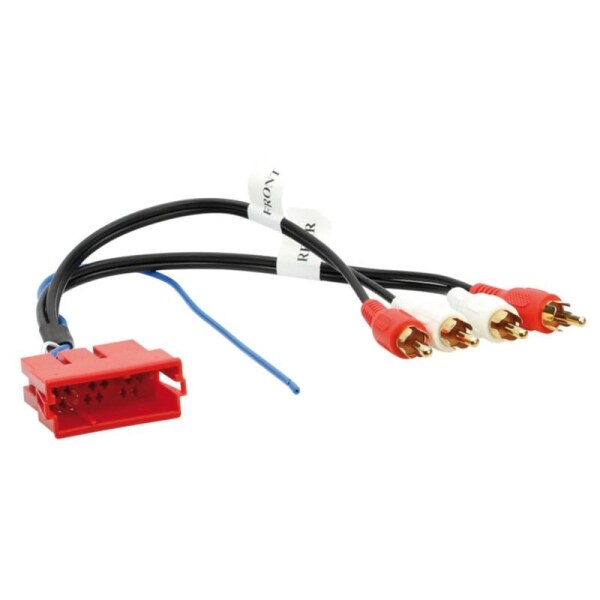 MINI-ISO Stecker 20-polig auf 4 Cinch mit Remote, verg. Cinch-Stecker