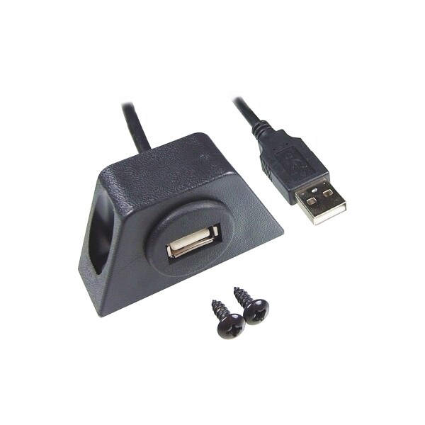 USB 2.0 Steckdose Einbaubuchse 60cm Typ A Kabel mit Buchse Stecker Einbau Aufbau