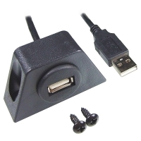 USB 2.0 Steckdose Einbaubuchse 60cm Typ A Kabel mit...