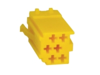 Mini ISO Gehäuse Buchse gelb 6 PIN