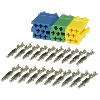 Mini-ISO-Buchsengehäuse SET 3 Stecker + 20 Kontakte