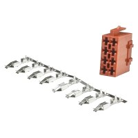 ISO-Lautsprecher Buchsengehäuse 8-polig braun. 1...