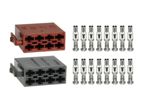 Montageset 8-poliger ISO-Stecker Strom / Lautsprecher inkl. Kontakte
