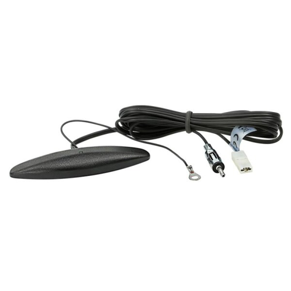 Universal Scheibenantenne Glasklebeantenne Aktiv AM/FM/TMC, mit Verstärker, 230cm Kabel, DIN-Stecker
