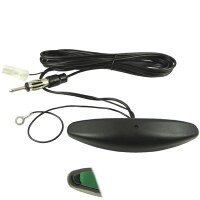 Universal Scheibenantenne Glasklebeantenne Aktiv AM/FM/TMC, mit Verstärker, 230cm Kabel, DIN-Stecker