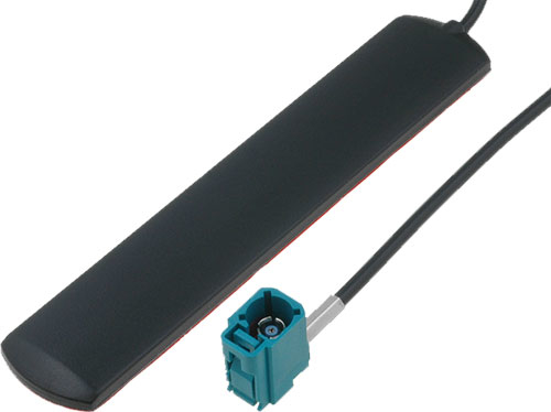 Scheibenantenne Glasklebeantenne GSM/D/E/UMTS-Netz, FAKRA (F) 5m Kabel