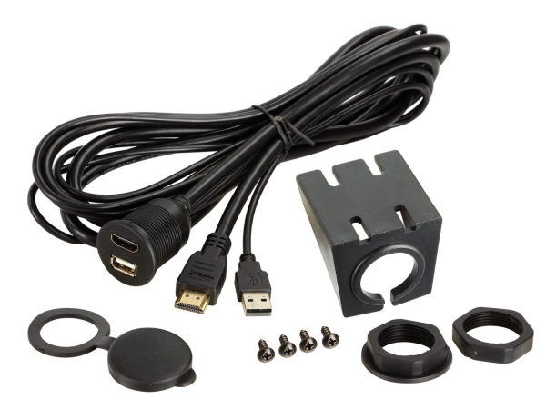 Universal USB / HDMI  Einbau Buchse Verlängerung 1,5m