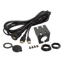 Universal USB / HDMI  Einbau Buchse Verlängerung 1,5m