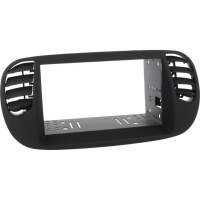 Doppel DIN Radioblende Fiat 500 (312) ab 2007, schwarz  inkl. Lüftungsgitter