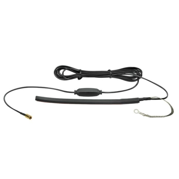 DAB/DAB+ Scheibenantenne Glasklebeantenne Aktiv 5 Volt auf 12V SMB, 300cm Kabel