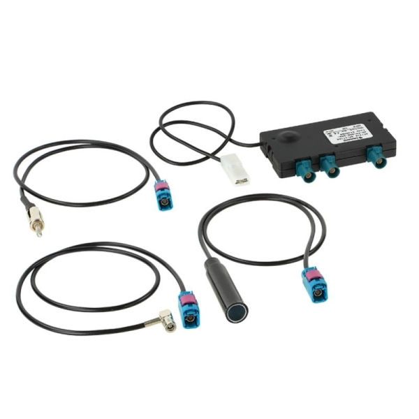 AM/FM-DAB+ aktiver Antennen Splitter inklusive Adapterkabel Set