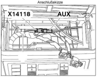 AUX IN Adapter 3PIN f&uuml;r BMW BM54 E39, E46, E38, E53 auf 3,5mm Klinke