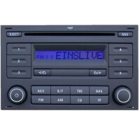1-DIN Radioblende für VW T4 T5 Polo 9N Lupo Golf 4 Passat, schwarz