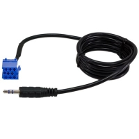 Line In Aux Adapter Mini ISO blau (8-polig) auf 3,5mm Klinke