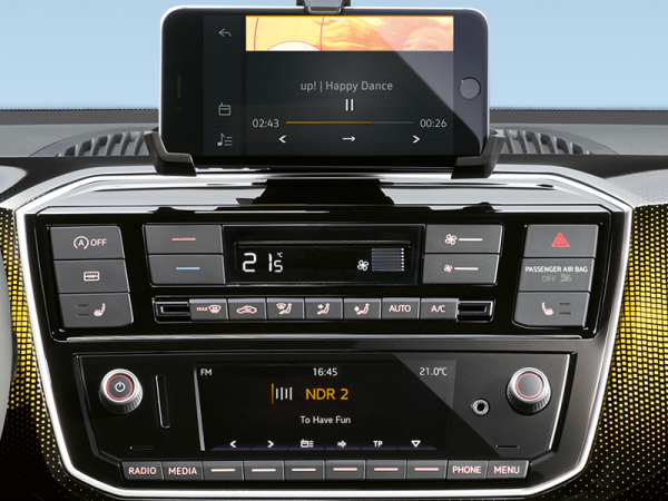 Radioblende Set Doppel DIN Autoradio für VW Up Seat Mii Skoda Citigo schwarz 