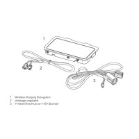 Wireless Charging SET Modul  für VW 5NA980611 Ladeplatte Induktiv Qi 15 Watt Ersatz Nachrüstung Reparatur Austausch