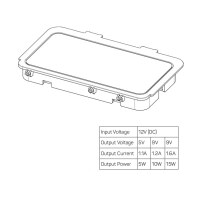 Wireless Charging SET Modul  für VW 5NA980611 Ladeplatte Induktiv Qi 15 Watt Ersatz Nachrüstung Reparatur Austausch